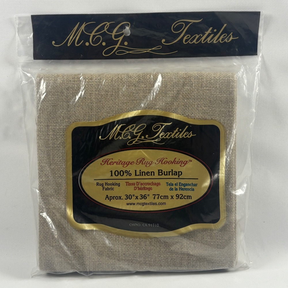 MCG Textiles Heritage Rug Hooking 100% Linen Burlap Fabric 30 x 36 Inch 73200